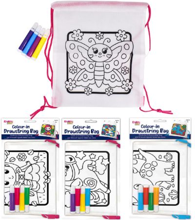 Kreative Kids Colour In Drawstring Bag...Assorted Picked At Random | TY1288