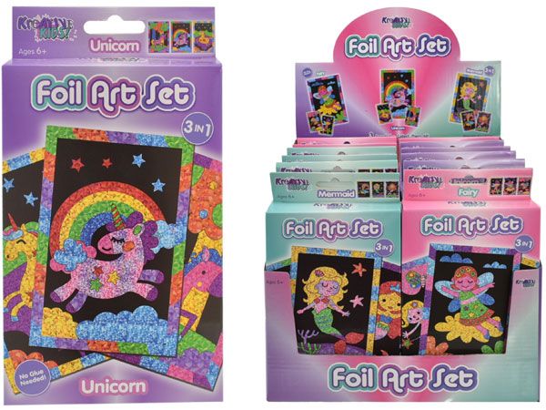 Kreative Kids Foil Art Sets | Wholesale Kids Crafting